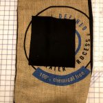 Blue Burlap Laundry Bag